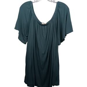 Gently Used Oddi XL Teal Off the Shoulder Short Sleeve Top